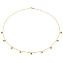 0.90 Carat Genuine Zambian Emerald 10K Yellow Gold Necklace-6