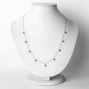 0.90 Carat Genuine Zambian Emerald 10K Yellow Gold Necklace-7