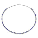 10.00 Carat Genuine Tanzanite .925 Sterling Silver Necklace-4
