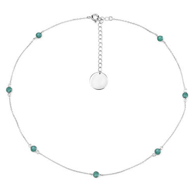 1.89 Carat Genuine Emerald .925 Sterling Silver Necklace - 0