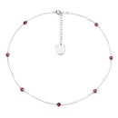 2.10 Carat Genuine Garnet .925 Sterling Silver Necklace-2