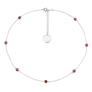 2.10 Carat Genuine Garnet .925 Sterling Silver Necklace - 0