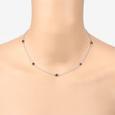 2.10 Carat Genuine Garnet .925 Sterling Silver Necklace-3