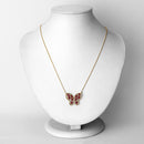 2.36 Carat Genuine Ruby and White Zircon .925 Sterling Silver Necklace-6