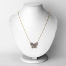 1.86 Carat Genuine Tanzanite and White Zircon .925 Sterling Silver Necklace-6