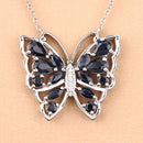 2.94 Carat Genuine Blue Sapphire and White Zircon .925 Sterling Silver Necklace-9