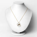 0.56 Carat Genuine Blue Sapphire and White Zircon .925 Sterling Silver Necklace-6