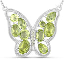 4.65 Carat Genuine Peridot .925 Sterling Silver Necklace-5