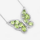 4.65 Carat Genuine Peridot .925 Sterling Silver Necklace-8