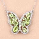 4.65 Carat Genuine Peridot .925 Sterling Silver Necklace-9