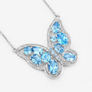 5.54 Carat Genuine Swiss Blue Topaz .925 Sterling Silver Necklace-8