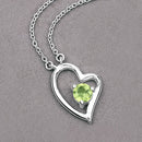 0.51 Carat Genuine Peridot .925 Sterling Silver Necklace-8