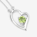 0.51 Carat Genuine Peridot .925 Sterling Silver Necklace-9
