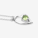 0.51 Carat Genuine Peridot .925 Sterling Silver Necklace-10