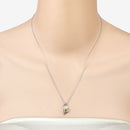 0.51 Carat Genuine Peridot .925 Sterling Silver Necklace-12