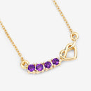 0.24 Carat Genuine Amethyst .925 Sterling Silver Necklace-8