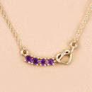 0.24 Carat Genuine Amethyst .925 Sterling Silver Necklace-10