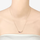 0.24 Carat Genuine Amethyst .925 Sterling Silver Necklace-11