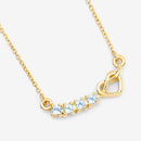 0.30 Carat Genuine Blue Topaz .925 Sterling Silver Necklace-4