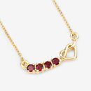 0.32 Carat Genuine Garnet .925 Sterling Silver Necklace-8