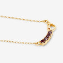 0.32 Carat Genuine Garnet .925 Sterling Silver Necklace-9