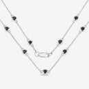 1.98 Carat Genuine Blue Sapphire .925 Sterling Silver Necklace-10