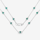 1.80 Carat Genuine Emerald .925 Sterling Silver Necklace-10