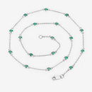 1.80 Carat Genuine Emerald .925 Sterling Silver Necklace-11