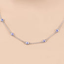 1.80 Carat Genuine Tanzanite .925 Sterling Silver Necklace-9