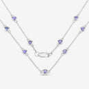 1.80 Carat Genuine Tanzanite .925 Sterling Silver Necklace-10