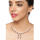 7.65 Carat Genuine Garnet .925 Sterling Silver Necklace-6