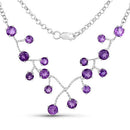 5.36 Carat Genuine Amethyst .925 Sterling Silver Necklace-2