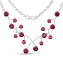 6.00 Carat Genuine Rhodolite Garnet .925 Sterling Silver Necklace-2