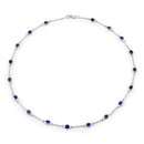 6.12 Carat Genuine Amethyst .925 Sterling Silver Necklace-5
