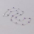 6.12 Carat Genuine Amethyst .925 Sterling Silver Necklace-7
