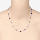 6.12 Carat Genuine Amethyst .925 Sterling Silver Necklace-8