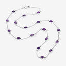 6.12 Carat Genuine Amethyst .925 Sterling Silver Necklace-12