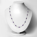 6.12 Carat Genuine Amethyst .925 Sterling Silver Necklace-6