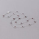 8.10 Carat Genuine Garnet .925 Sterling Silver Necklace-7