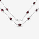 8.10 Carat Genuine Garnet .925 Sterling Silver Necklace-10