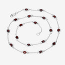 8.10 Carat Genuine Garnet .925 Sterling Silver Necklace-11