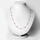 14K Rose Gold Plated 4.50 Carat Genuine Morganite .925 Sterling Silver Necklace-4
