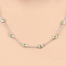 6.30 Carat Genuine Peridot .925 Sterling Silver Necklace-9