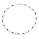 5.94 Carat Genuine Tanzanite .925 Sterling Silver Necklace-14