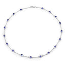 5.94 Carat Genuine Tanzanite .925 Sterling Silver Necklace-5