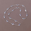 5.94 Carat Genuine Tanzanite .925 Sterling Silver Necklace-7