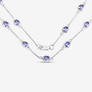 5.94 Carat Genuine Tanzanite .925 Sterling Silver Necklace-10