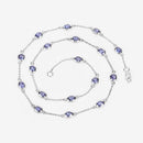 5.94 Carat Genuine Tanzanite .925 Sterling Silver Necklace-11
