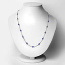 5.94 Carat Genuine Tanzanite .925 Sterling Silver Necklace-6