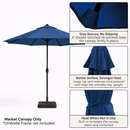 9ft Market Patio Umbrella 8 Rib Replacement Canopy Navy Olefin-4